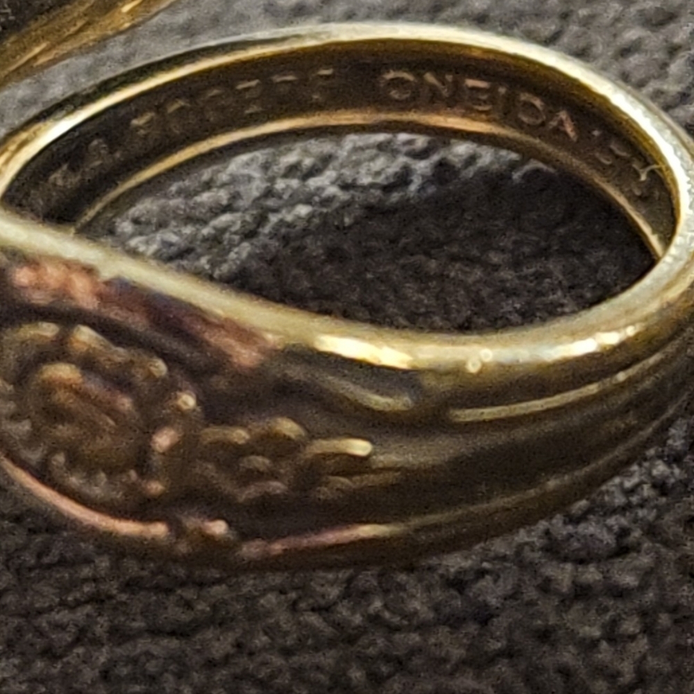 Vintage Floral Silver Spoon Ring - Picture 4 of 6